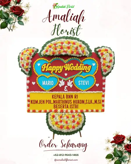 Papan Bunga Pernikahan Siki